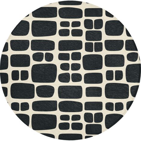 TAPPETINO DA BAGNO Moderno - Organico - Nero 70x70 cm