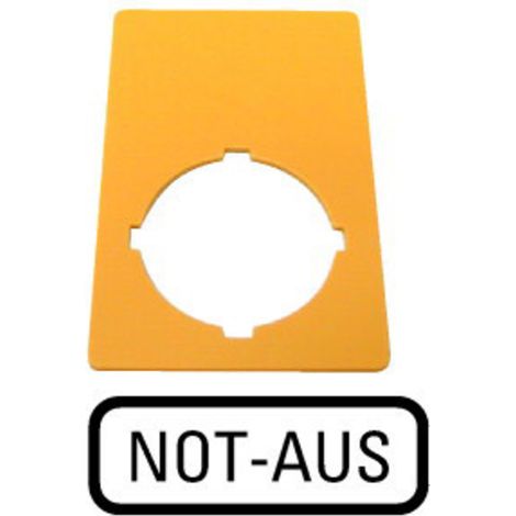 Eaton M22-XZK-D99 216471 Bezeichnungsschild (B x H) 33 mm x 50 mm NOT-AUS Gelb 1 St.