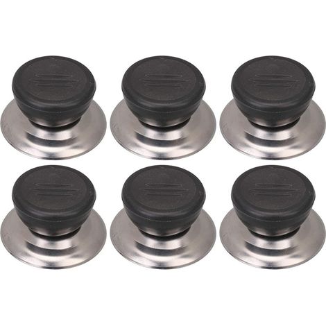 Bouton de remplacement pour couvercle de casserole — Accessoire poignée/bouton pour ustensiles de cuisine (lot de 6) (1/5)