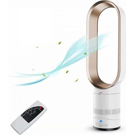 Ventilateur colonne sans pales 16 pouces – Silencieux avec 3 vitesses – Télécommande jusqu'à 6m – Design sécurisé pour enfants (1/5)