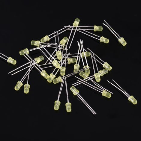 Kit 500 Diodes LED 3mm Blanc Jaune Rouge Bleu Vert Assortiment pour Projets DIY et Bricolage Créatif (1/5)