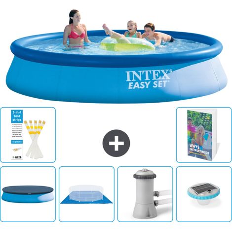 Easy Set Pool Rund - 396x84 cm - 7-teilig S74
