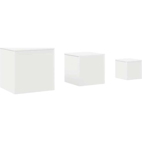 Maison Exclusive - Mesas auxiliares 3 piezas de madera de ingenie (1/5)