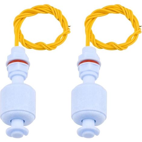 Lot de 2 capteurs de niveau d'eau, flotteur liquide pour hydroponiques, jardinage, aquarium, piscine – 10 W, 52 mm