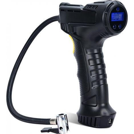 Aiperq – Compresseur d'air sans fil 120 W – Gonfleur de pneus avec 3 buses – Éclairage LED – Rechargeable USB – Pression max 150 psi (1/5)