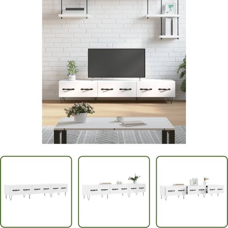Holzwerkstoff - TV-Schrank Weiß 150x36x30 cm Holzwerkstoff (1/5)