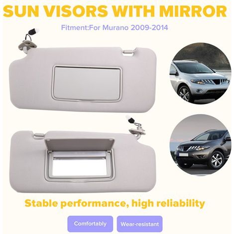 Ein Paar Sonnenblenden mit der Artikelnummer 96401-1AA1B ist für die Sonnenblenden des Nissan Murano (Baujahre 2009–2014) geeignet. (1/4)