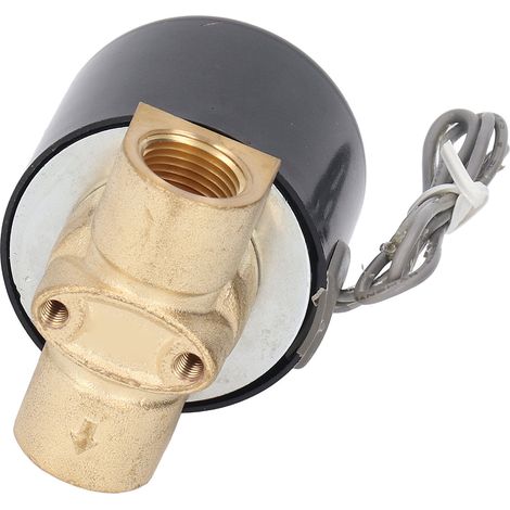 3/5-Zoll-Elektromagnetventil, Messinggehäuse, Kupferspule, Gummidichtung, 2-Wege-Magnetventil, normalerweise geschlossen, DC 24 V (1/5)
