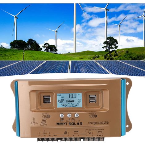 360W 30A 10A 12V-60V Hybrid-Solar-Wind-MPPT-Regler, ABS-Aluminium, für zusätzliche Straßenbeleuchtung