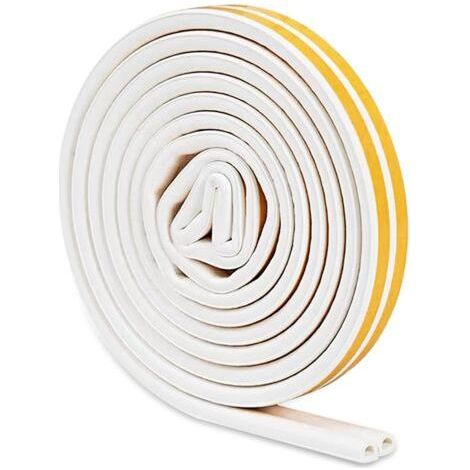 Self-adhesive rubber sealing strip, 6 m, sound-absorbing, waterproof and dustproof, white (1/5)