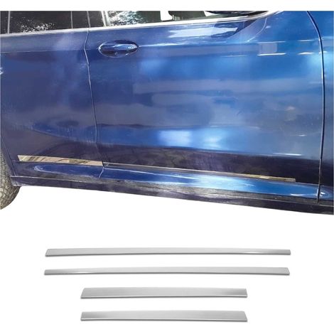 Garniture baguette de porte latérale pour BMW X4 G02 2018-2025 4Pcs inox Chromé (1/5)