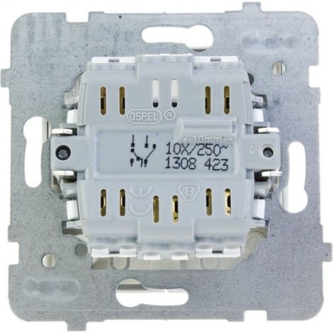 Interruptor de escalera AS + blanco simple ŁP-9G/m/00