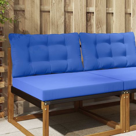 vidaXL Cuscino per divano da esterno 2 pcs Blu Reale Poliestere