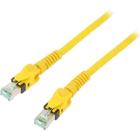 Cable reseau RJ45 male S-FTP Cat 6a jaune - 5m