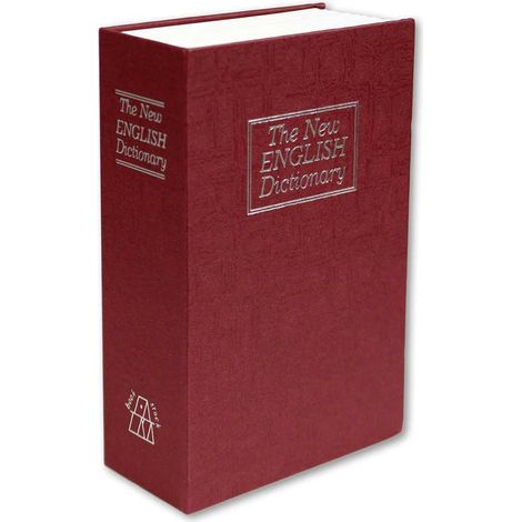 Cassaforte a forma di libro cassetta di sicurezza portavalori cassa forte finto dizionario con due chiavi (1/5)
