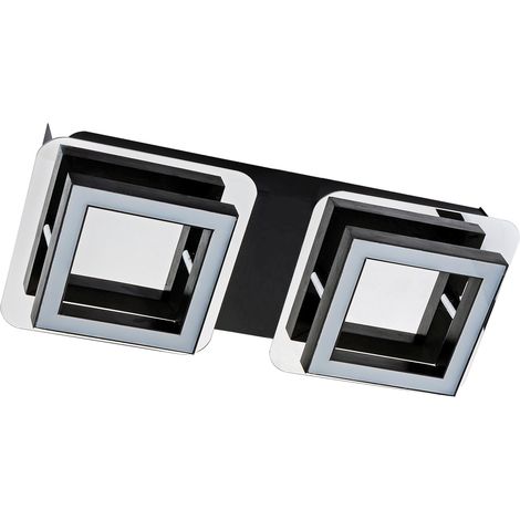 Plafoniera moderna Lipsk Struhm cromo/nero 2x5W LED 4200K (1/2)