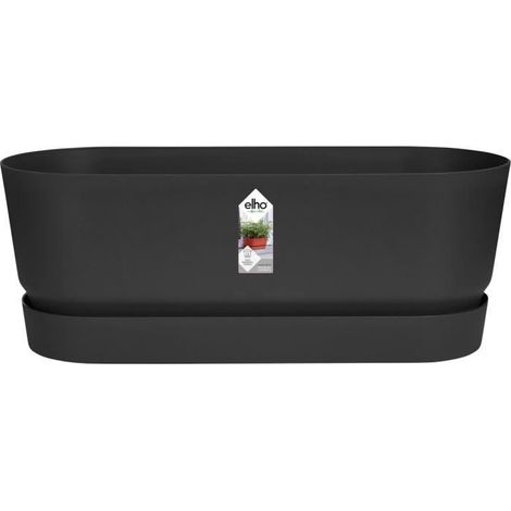 Blumenkasten Elho Schwarz 50 cm Kunststoff Oval (1/5)