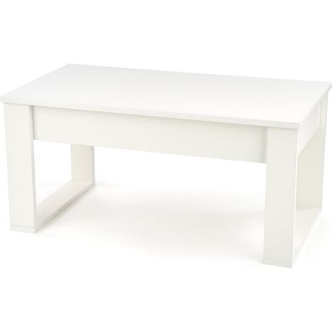 Table basse blanche avec deux tiroirs Neo (1/5)