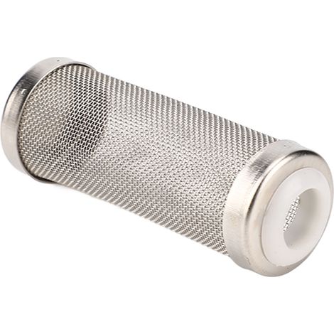 Grille de protection pour filtre d'aquarium en acier inoxydable 304, sans danger pour les poissons et les crevettes, pour la filtration des aquariums, blanche, diamètre intérieur 12 mm/0,47 po (petite (1/5)