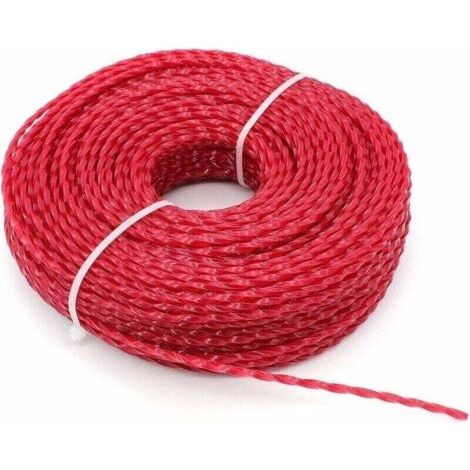 NALOOKAMIC Fil Coupe Bordure Universel, Ligne de Trimmer en Nylon 3.0 mm, Fil en Nylon Débroussailleuse Robuste pour Bosse Tête Tondeuse À Gazon de Jardinage (Twist, 3mmx56m) (1/3)