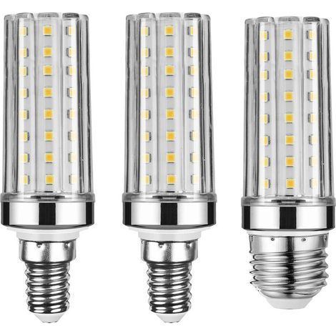 Bombilla LED E27/14, verde maíz, blanco cálido 3000K, equivalente a halógena de 24/20W, paquete de 3, 110 mm (1/3)