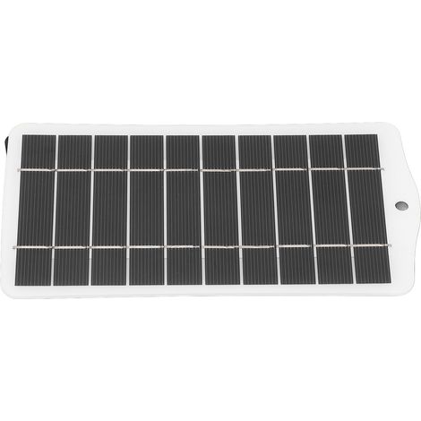 Toivize 2,5-W-USB-Monokristallin-Weiß-Kompakt-Solarpanel für 3,7-5-V-Geräte, ideal zum Wandern, Campen und Reisen (1/5)