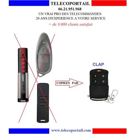 CLAP TELECOMMANDE COPIEUSE MULTIFREQUENCE APERTO TX02 434 2, TX02 868 2, TX03 434 2, TX03 868 2 (1/2)
