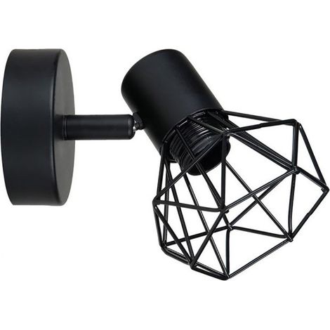 Applique spot orientable Diamont noir (1/4)