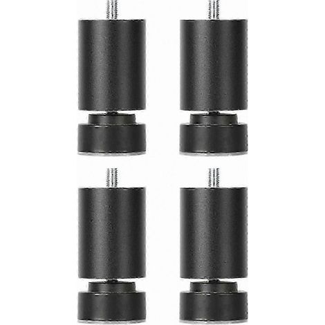 Pieds métalliques robustes et réglables, filetage M10, compatibles avec les meubles, noirs, 12 cm (1/5)