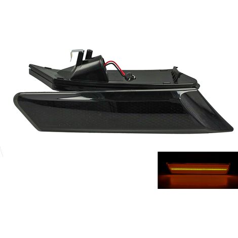 Kit Freccia Laterale a Led Side Marker Lente Nero Fume Luce Arancione Per Porsche 911 997 987 Carrera Boxster Cayman OEM 98763103802 (1/2)