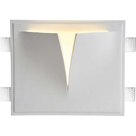 Foco de pared LED cuadrado V-TAC con soporte G9 y cuerpo de yeso IP20