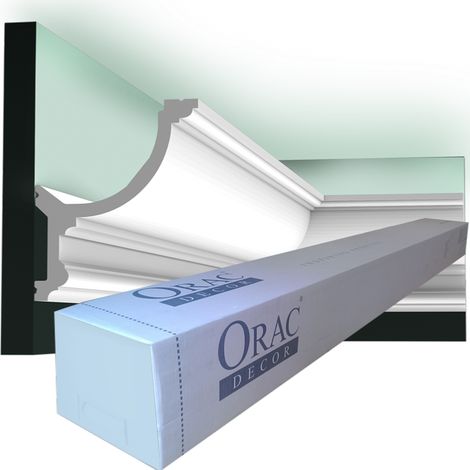 Pack de 4 mètres Grande corniche inspirée de la forme de l'ove C901 - L200 x H14,8 x L12,4 cm - ORAC DECOR