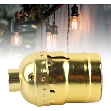 Douille Suspension Retro E27 - Porte-Lampe Vintage Aluminium Antique Brass sans Interrupteur et Fil pour Décor Bar et Fête (1/5)
