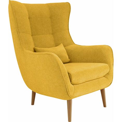 Fauteuil Comfivo Ulmus, Aston 8, 106x80x95cm, Tissu, Pieds: Bois, 0
