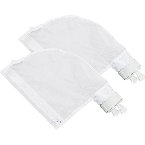 Set mit 2 Filterbeuteln für Polaris 280 und 480 Poolreiniger, mit Reißverschluss und verstellbarem Design, Weiß (1/4)