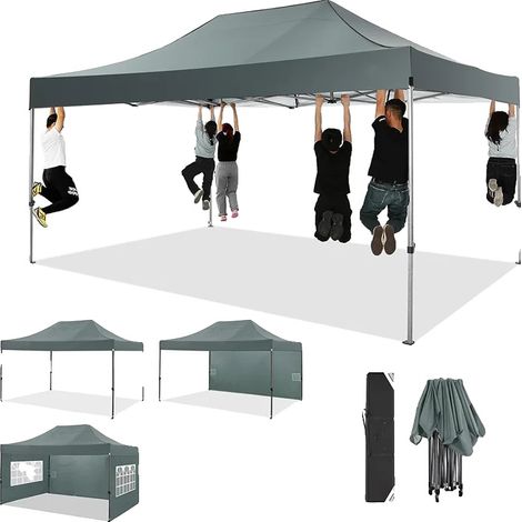 Tente de Canopée, Imperméable, Haute Résistance, Gris Foncé (1/2)