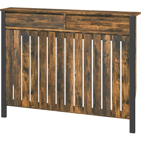 93 x 119cm RusticLook Radiator Cover Brown/Black (1/5)