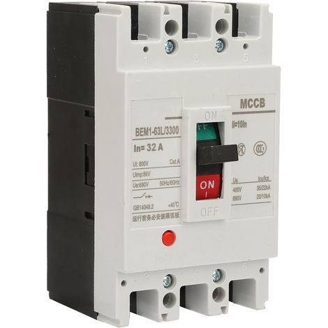 3-poliger integrierter Leistungsschalter mit Kupferkontakten, 800 V, 76 x 135 x 70 mm (32 A) (1/5)