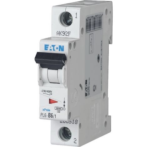 Disyuntor de sobrecorriente PL6-C6/1 de 6 kA