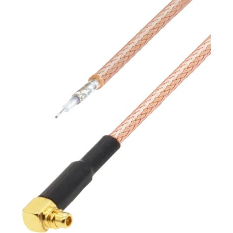 Cavo di collegamento MMCX RA RG316 per saldatura, lunghezza 20 cm.