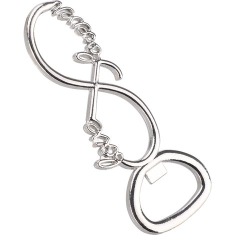 10 Stück originell designte Flaschenöffner aus Metall in Form einer Acht für Hochzeiten, Geburtstage, Partys, Gold (1/5)