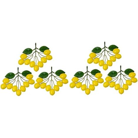 6pièces Décoration De Fruits Artificiels Têtes De Simulation Citron pour Fête Et Cuisine Accessoire Photographique (1/5)