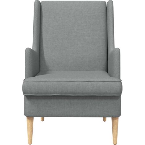 vidaXL Armchair Light Grey Fabric