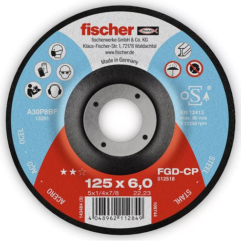 FISCHER FGD-CP Disco abrasivo Ø125x6x22,23 per Carbonio 512518 (1/2)