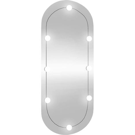 Maison Exclusive - Espejo de pared ovalado con luces LED vidrio 4