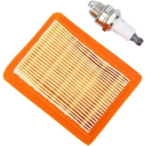 Filtre à air - Bougie d allumage - Pour tondeuses FS120 FS200 FS250 FS350 BT120 FR350 SP200 et modèles compatibles - Kit de 2 pièces (1/4)