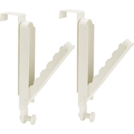 Porte-manteau de porte pliable, 2 crochets de porte, suspendre, porte-manteau de porte pour cuisine, bureau, salle de bain, en alliage d'aluminium + plastique pour portes épaisses 4,8 cm (1/5)