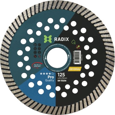 Radix - Universele diamantschijf - 125 x 22,23 mm - Turbo - Pro (1/3)