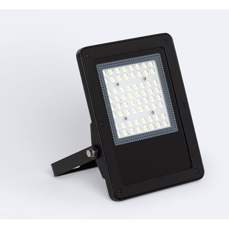 Foco Proyector LED 50W Regulable 0-10V 170 lm/W IP65 ELEGANCE Slim PRO Negro 3000K Blanco Cálido Asimétrica 30ºx90º (1/5)