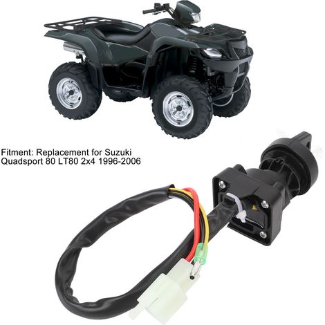 Interrupteur de Contact avec Clé 3711040B00 pour Suzuki Quadsport 80 LT80 2x4 - Remplacement ABS et Métal avec 2 Clés (1/4)